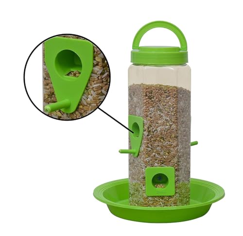 Image of Deskart Wooden Bird House | Hanging and WallPatch Wooden Bird Nest for Balcony, Window and Garden | Suitable for Sparrow and Kingfisher etc. Birds (Bird Feeder - Combo)