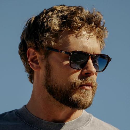 Image of WearMe Pro Men's Polarized Square Sunglasses - Wide Fit, Retro Style, UV400, Lightweight Frame for Driving & Daily Wear