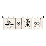 IMIKEYA Window Valances Kitchen Farmhouse Vintage Cotton Window Treatment Curtains Valances Short...