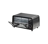 Bastilipo - Turin Black - Mini Horno Tostador 1000w - Acero Inoxidable, Negro, 9 Litros