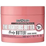Soap & Glory The Righteous Moisturizing Body Butter - Hydrating Vegan Body Moisturizer for Dry Skin with Shea Butter, Vitamin E & Rosehip Seed Oil - Rich Cream for Women & Men (300ml)