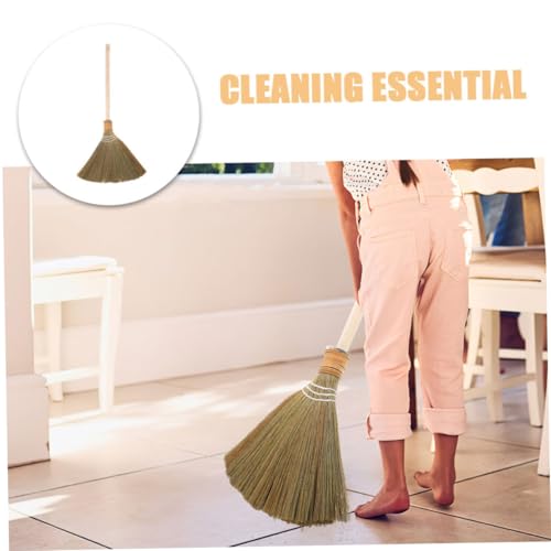 Miniatura 3 de Pretyzoom Escoba De Maíz Vietnamita Artesanal Desmontable, Mango Madera 64 Cm, Cerdas Suaves Naturales, Para Barrer Interiores Y Exteriores, Limpieza Hogar, Patio Y Garaje, Escoba Grande 0.25 Kg