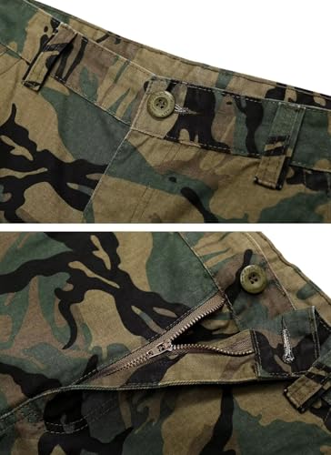 image for TRGPSG Men's Camo Multi-Pocket Relaxed Fit Casual Shorts,Outdoor Camou