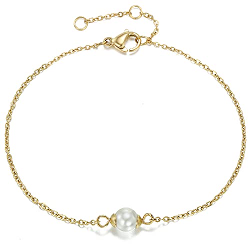 BONNYBIRD® Armband Perle BonnyPearl Armkette Perlen Damen Gold Cover