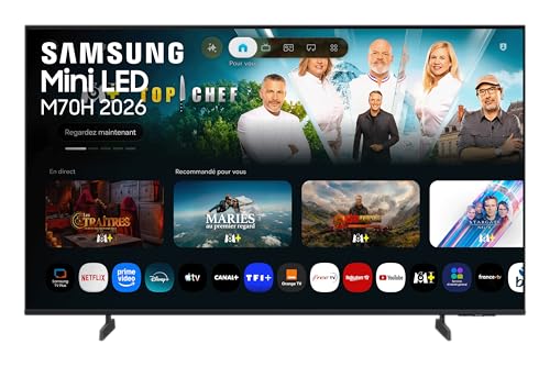 Samsung Smart TV 43 Pouces M70H Mini LED 4K, UHD, Mini LED HDR pour des Détails Époustouflants, Pure Spectrum Color, Motion Xcelerator 144 Hz, Dynamic Sound Pack, Vision AI Companion [2026]
