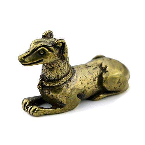 Chien en bronze antique pure copper dog ornament pour collectionneur de statuettes en cuivre