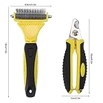 Pet Undercoat Rake Comb Nagelknipser-Kit, Edelstahlnadel Pet Hair Comb Hair Deshedding Comb Nail Trimmer Dogs Cats Grooming Supplies – Bild 5