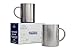 Stainless Steel Double Wall Coffee Mugs - Set of 2 - 15 oz 450ml - Tea Beer Travel - Insulated keeps drinks Hot or Cold - Lightweight - BPA Free - FDA Approved