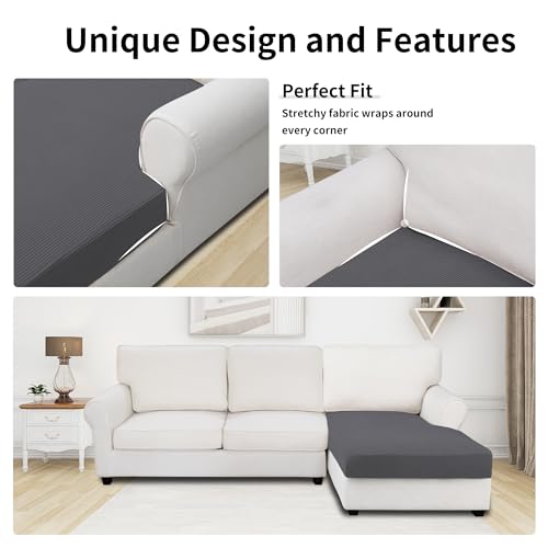 Image of Easy-Going Stretch 1 Piece Chaise Lounge Cushion Slipcover
