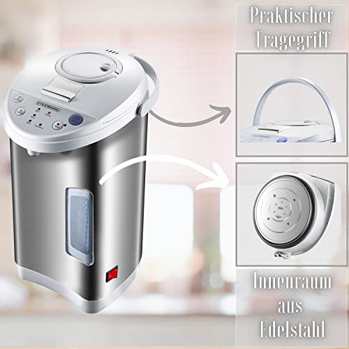 Foto von Thermopot 5 Liter | Perfekt für Glühwein geeignet | Edelstahl Heißwasserspender | Glühweinkocher | Wasserkocher | Wasserspender | Dispender | Thermoskanne | Glühweinspender | Teekocher