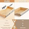 Menkxi 2 Set Pull Out Tray Cabinet Organizer Wooden Pull