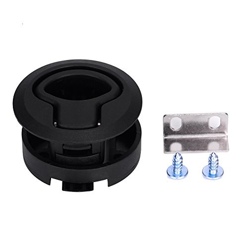 Adrivwell 4Pc Round Slam Latch Hatch Push-To-Close Latch Nylon Flush Door Pull Latch Non-Locking Style Replacement For M1-63 Rv Marine Boat Deck Hatch Door #TOP4