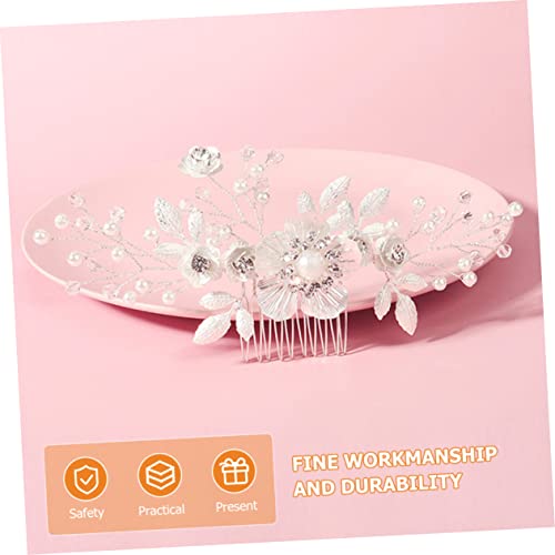 Beaupretty 4 Pcs pente de flores flor acessórios de cabelo noiva dama de honra tiara Acessórios para