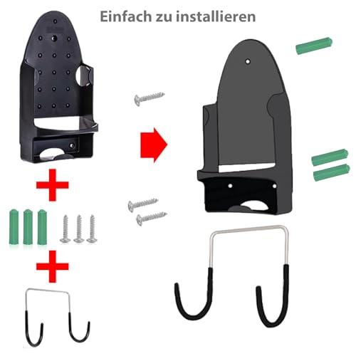 VZU Bügelbretthalter, Wandhalterung für Elektrisches Bügeleisen, Bügelbrett Aufhängung, Bügelbrett Wandhalterung, Bügelbrettständer, Bügelkorb über der Tür oder Wandhalterung in der Waschküche