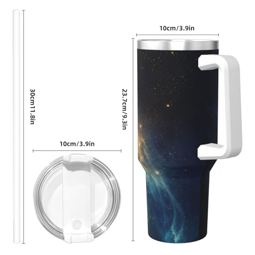 Vaso aislado de 40 oz t[strong]é[/strong]rmico Stellar Galaxy Soccer con asa resistente 6