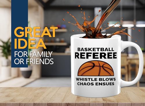 Taza de Cerámica para Árbitro de Baloncesto 11oz Blanca miniatura 2