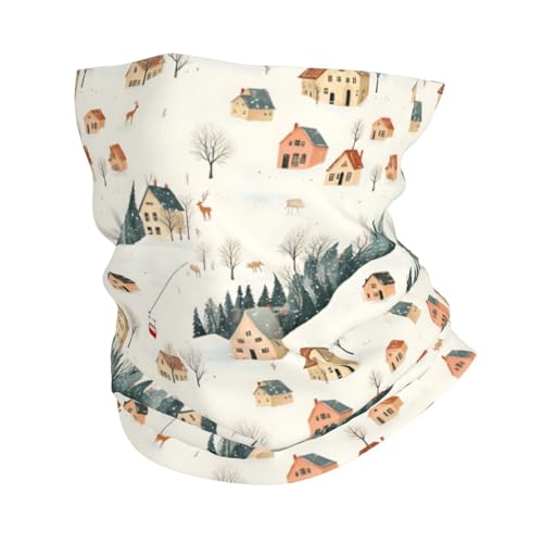 TZTTZT Neck Gaiters for Men Women - Winter Cable Car Elk Print Head Scarf Balaclava Face Neck Scarf Mask Cover Bandana