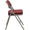 Flash Furniture HERCULES Series Premium Curved Triple Braced & Double Hinged Burgundy Fabric Metal Folding Chair
