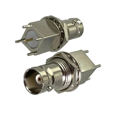 Connecteur BNC femelle jack de cloison à bornes droites pour circuit 10pcs