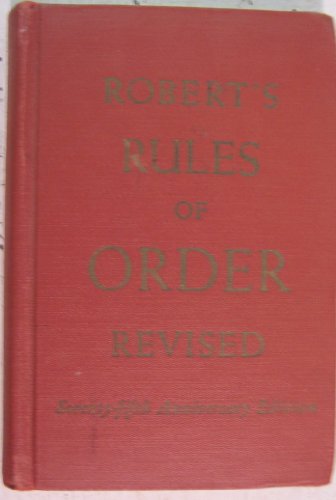 Robert's Rules of Order Revised B000H3PZAA Book Cover