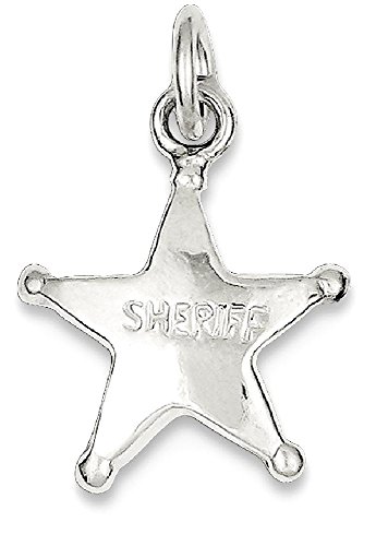 925 Sterling Silver Sheriffs Badge Pendant Charm Necklace Career Professional Polouse Fine Jewelry For Women Gifts For Her