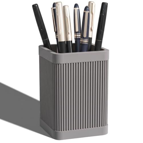 Image of HighHerz Aesthetic Silicone Pen Holder for Desk, Office Desk Accessories | Sturdy & Shatterproof Silicone Organizer for Office and Home, Fit Pencils, Markers and Makeup Brushes, Desk Decor, Washable