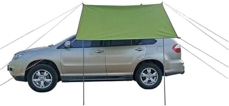 Large Car Side Camping Awning for Suzuki Jimny Sierra 2018 2019 2020 2021 2022 2023 2024 2025 2026,Sunscreen Portable Waterproof Outdoor Vehicle Sun Shade Shelter,300 * 150cm Green
