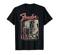 Officially Licensed Fender Apparel for Men and Women; Vintage Fender T-Shirts; Fender Stratocaster T-Shirts; Corona CA T-Shirts; Fender Logo T-Shirts; Fender Collegiate T-Shirts; Guitar T-Shirts; Musical Instrument T-Shirts 20FEND00046B-002 Lightweig...