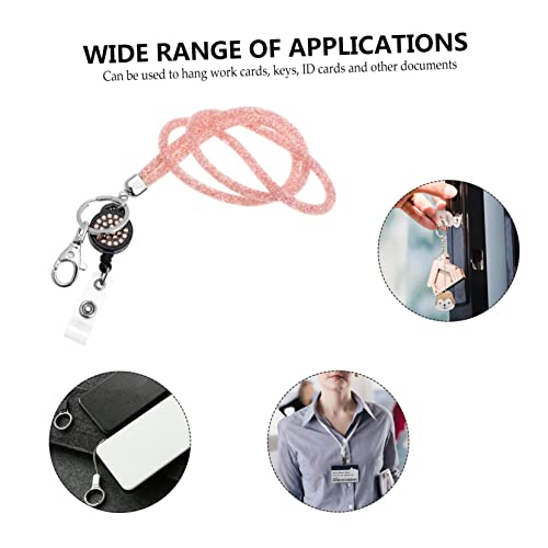 Amosfun 2 Peças Arrastão Cordão De Strass Cordão De Chave Cordão De Telefone Celular Suporte De Cord