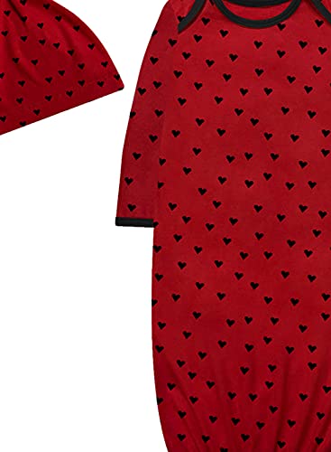 Image of A.T.U.N. (ALL THINGS UBER NICE) Unisex-Baby Unisex Floor Length Gown with Knot Hat Set