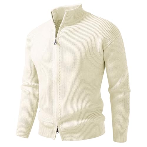 Cardigan sweat ouvert homme maille unie à manches longues casual