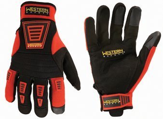 Mechanics Gloves, X-large Size, with Spandex panels and Thermal Plastic Rubber (TPR) patches by Western Safety