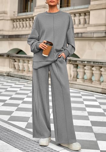 BTFBM Women Fall Fashion 2025 2 Piece Outfits Sweatsuit Set Jogger Sweatpants Matching Lounge Sets Airport Tracksuit