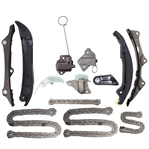 Timing Chain Kit Timing Chain Guide/Damper Oil Pump Chain Tensioner Timing Chain Timing Chain Tensioner Oil Pump Chain for Jeep Cherokee 2014-2020 3.2L V6