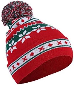 TAKSON Christmas Hat Beanie Winter Warm Knitted Santa Hat Gift Unisex