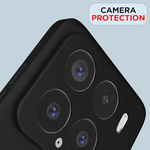 Image of Outlouders Back Cover for Xiaomi 15 | Camera Protection | Durable Soft Matte Silicone Bumper Case (Black)