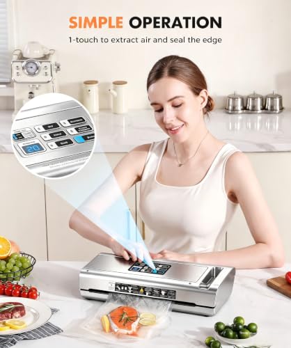 Food Vacuum Sealer Machine with Storage & Built-in Cutter