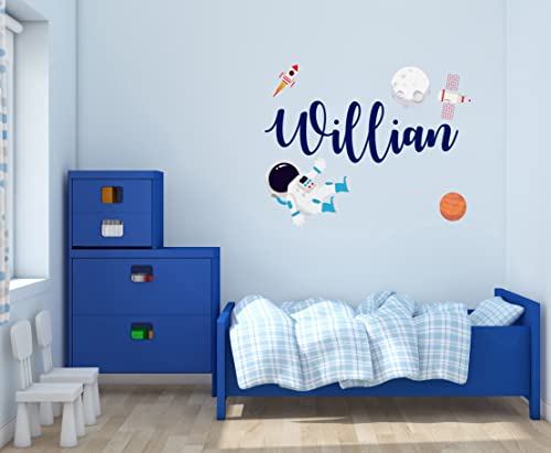 Vinilo Decorativo Astronauta Personalizado 15"x11" miniatura 5