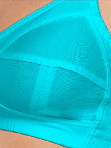 Image of DAISY DEE Women's Cotton Brassiere Non-Padded Wirefree Seamed Full Coverage Comfort-fit Cut and Sew, with Broader Band Regular /Dress /Saree Bra - NSHPU