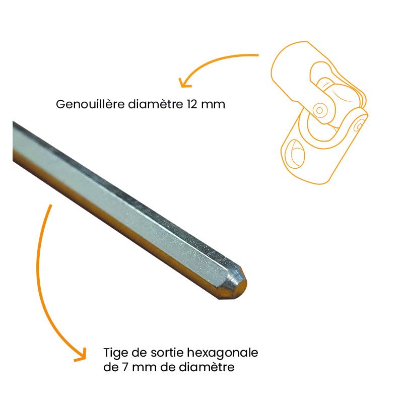 Store & Menuiserie 2.0 Box Outlet 90 Degrees, Hexagonal 7, D590MB for Roller Shutter, Length 355 mm - Image 3