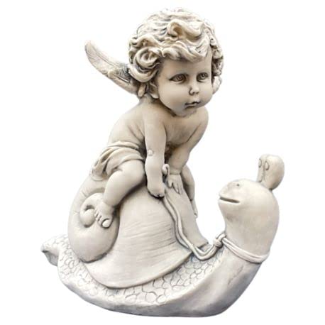 Statuette ange escargot Monde Féérique cadeau déco original pour terrasse