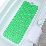 Extra Long Vinyl Bath Mat - Green