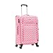 24" Medium Super Lightweight 4 Wheel Suitcase Luggage Expandable with Wheels 3Kg 69L Capacity Check in Pink