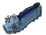 Mordenmiss Women's Fall New Flat Flower Pattern Shoes