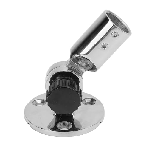 Marine Antenna Base Mount 316 Stainless Steel 180 Degree Adjustable Weather Boat Ratchet Rail Mount for 19mm Diameter Rail