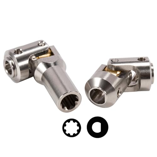 1/10 RC Drive Shaft - 68-229mm Cut-to-Length Stainless Steel Driveshaft Kit for TRX4 TRX6 SCX10 Capra - 2PCS CNC Machined Universal Joint Shafts with M4 Screws (Black) by RCJUMPANT - Image 4