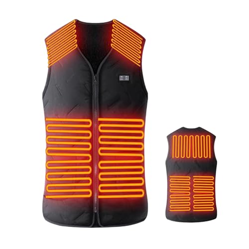 Chaleco térmico para hombre, chaleco térmico lavable por USB con forro polar, chaleco eléctrico ligero e impermeable para invierno, 3 niveles de temperatura, 7 zonas de calefacción, Multicolor, L Chaleco térmico para hombre, chaleco térmico lavable por USB con forro polar, chaleco eléctrico ligero e impermeable para invierno, 3 niveles de temperatura, 7 zonas de calefacción, Multicolor, L