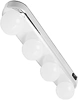 Vista 1 de Haowecib LED espejo luz, 4 bombillas LED luz natural LED vanidad maquillaje luz ABS con ventosa para vidrio para espejo de baño
