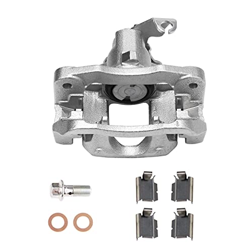 Image of Detroit Axle - Rear Ceramic Brake Pads Left Disc Caliper Replacement for 2008-2012 Chrysler Town Country Dodge Grand Caravan VW Routan - 3pc Set