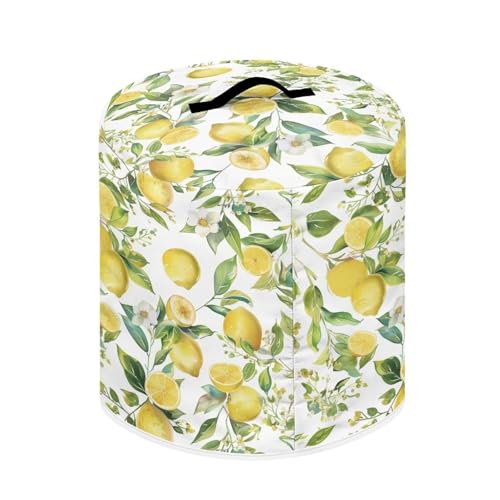 Image of 3-Quart Air Fryer Cover - Yellow Lemon Dustproof Protector | Fits Instant Pot, Rice Cooker | Casual Kitchen Decor | Holiday Gifts